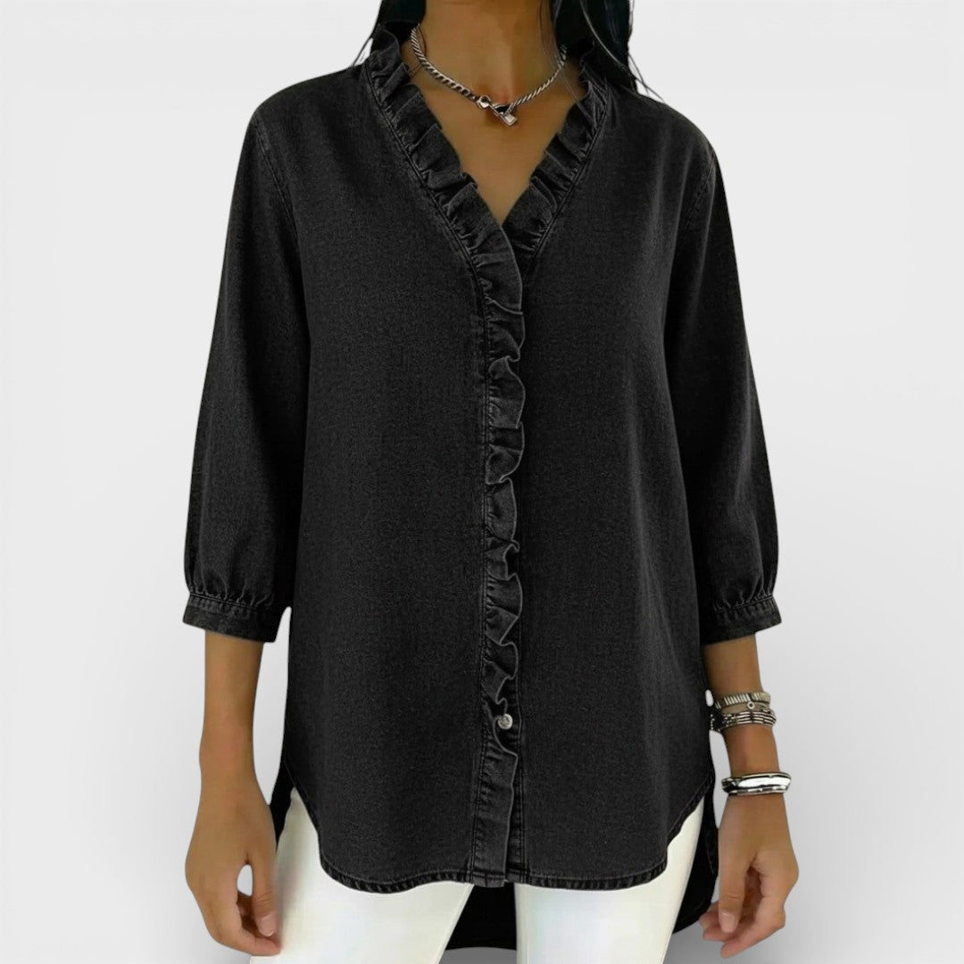 Amara | Elegant Ruffled Detail Blouse