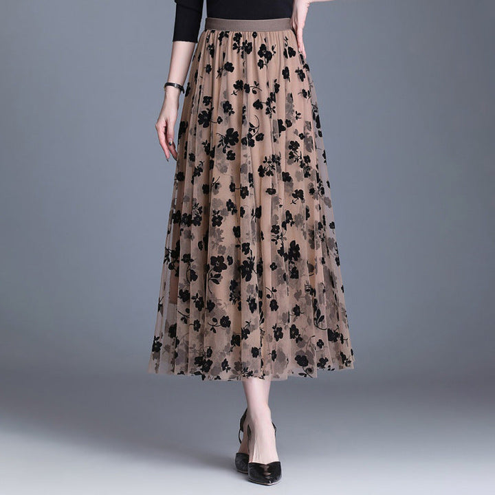 ADELA | SOFT FLORAL MIDI SKIRT