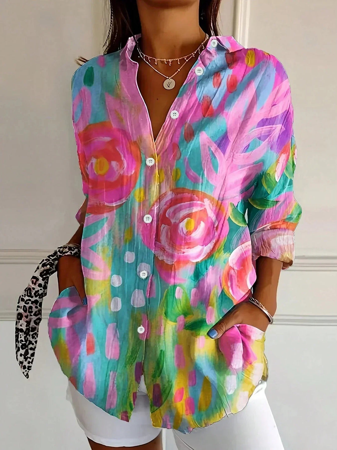 Zara | Colorful Pattern Print Blouse