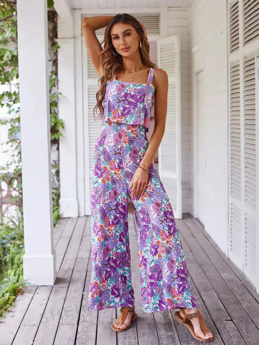Sector | Floral Wide-leg Jumpsuit