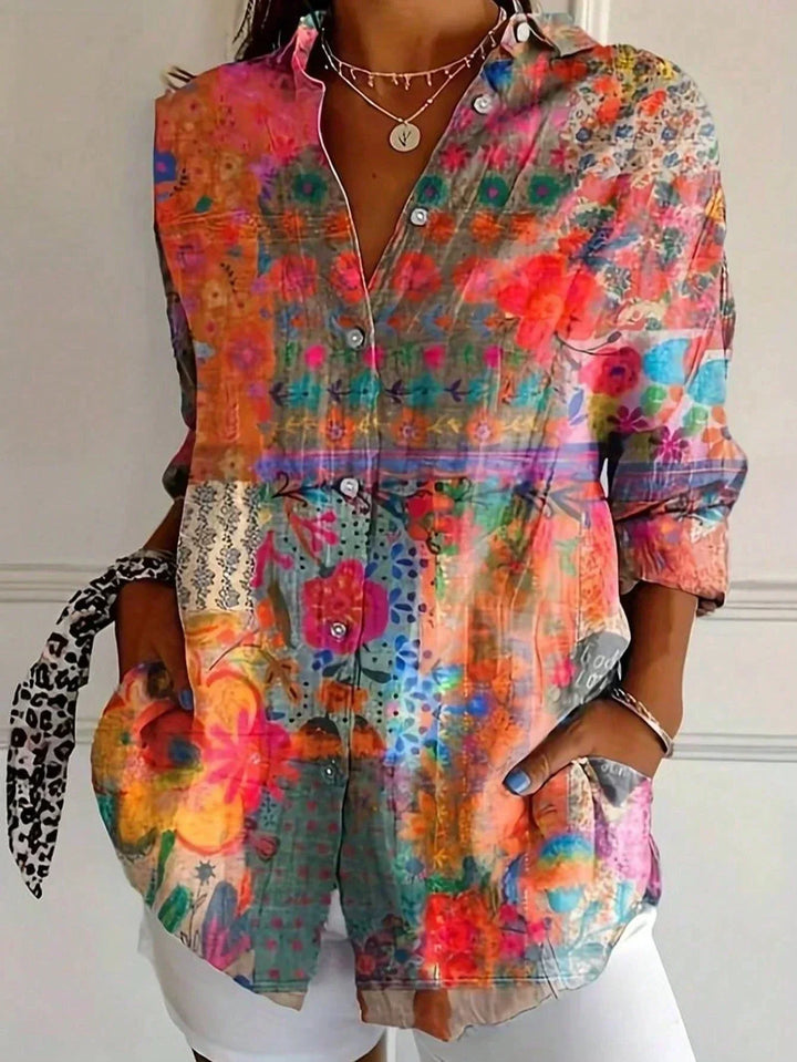 Zara | Colorful Pattern Print Blouse