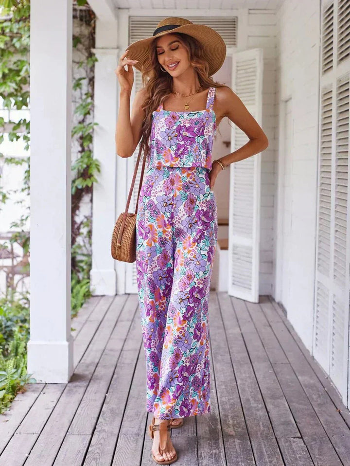 Sector | Floral Wide-leg Jumpsuit