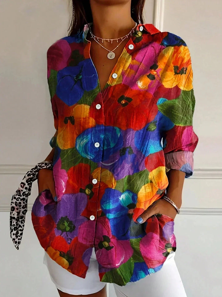 Zara | Colorful Pattern Print Blouse