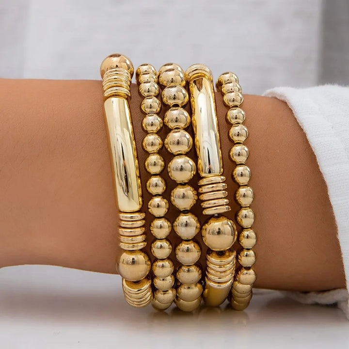 5-Piece Beaded Bracelet Stack