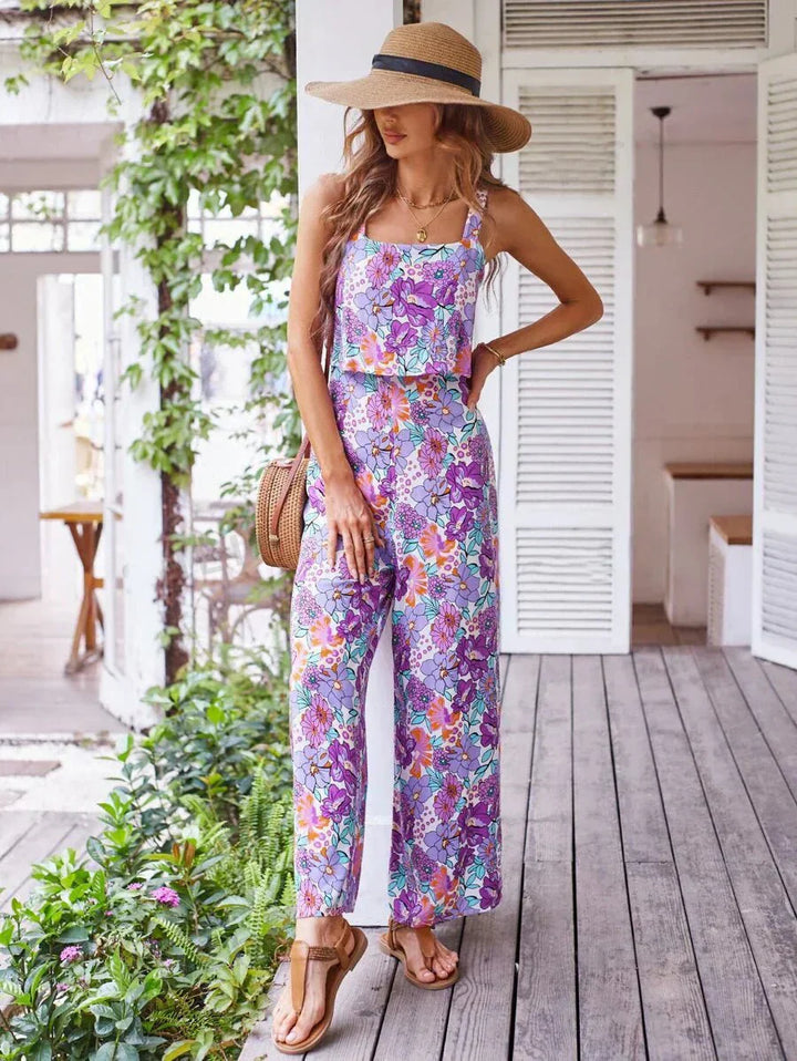 Sector | Floral Wide-leg Jumpsuit