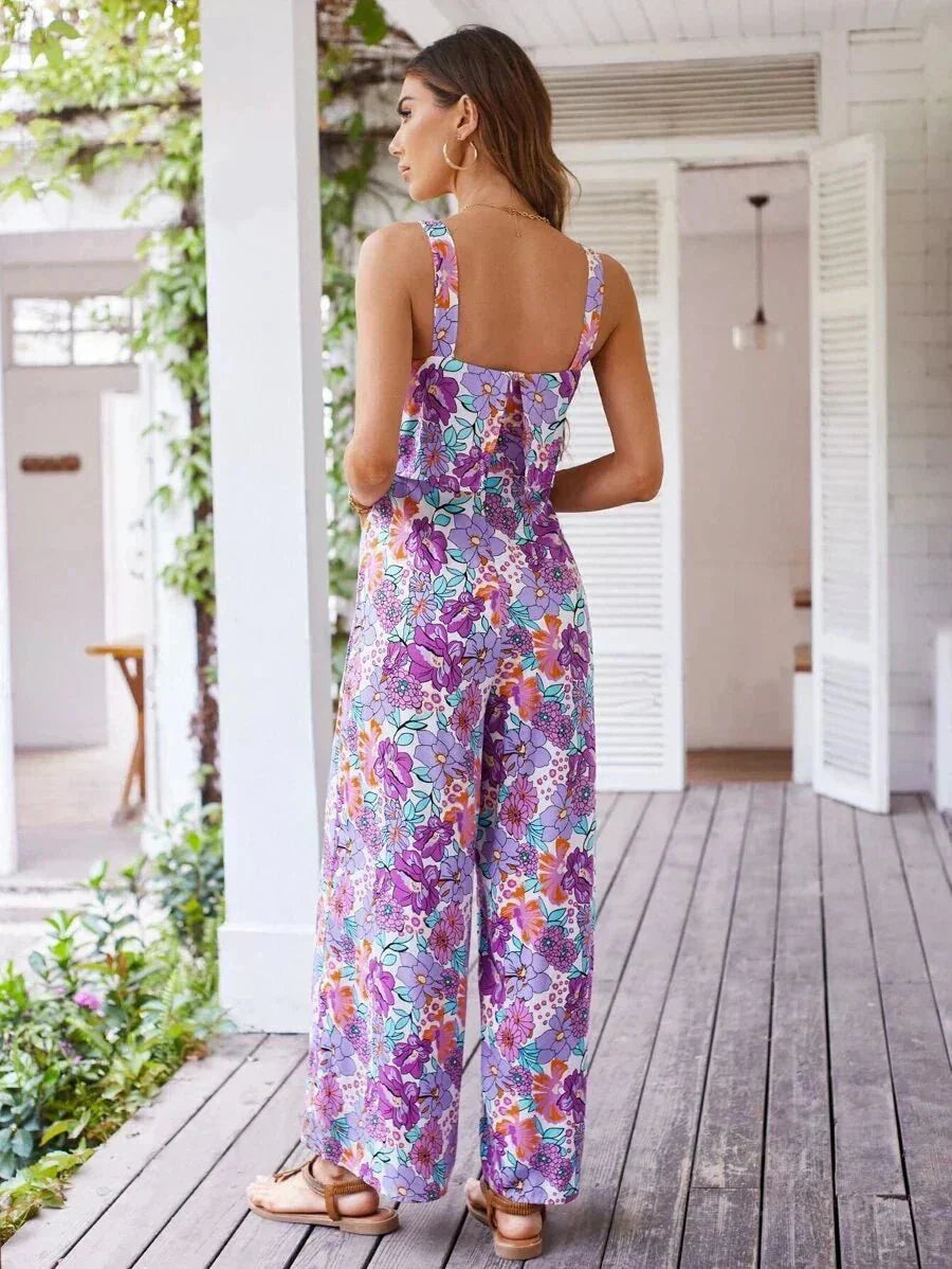 Sector | Floral Wide-leg Jumpsuit
