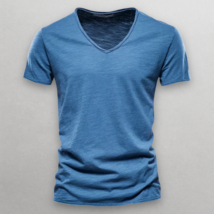 Enrico | V-neck Cotton T-Shirt