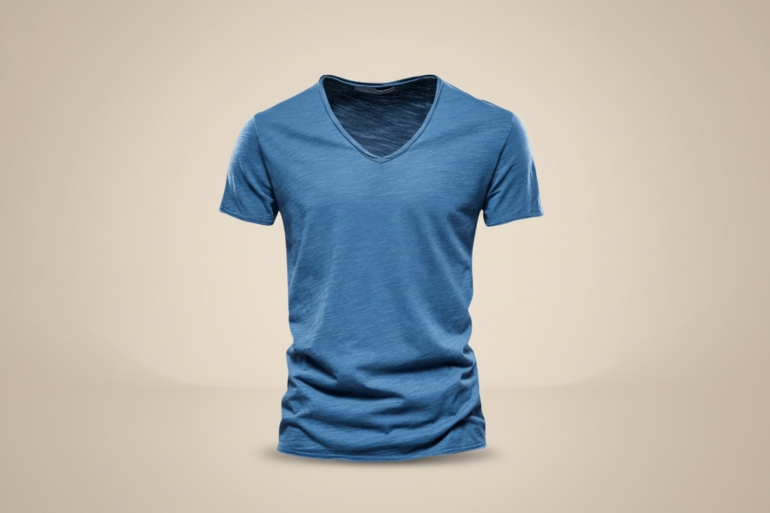 Enrico | V-neck Cotton T-Shirt
