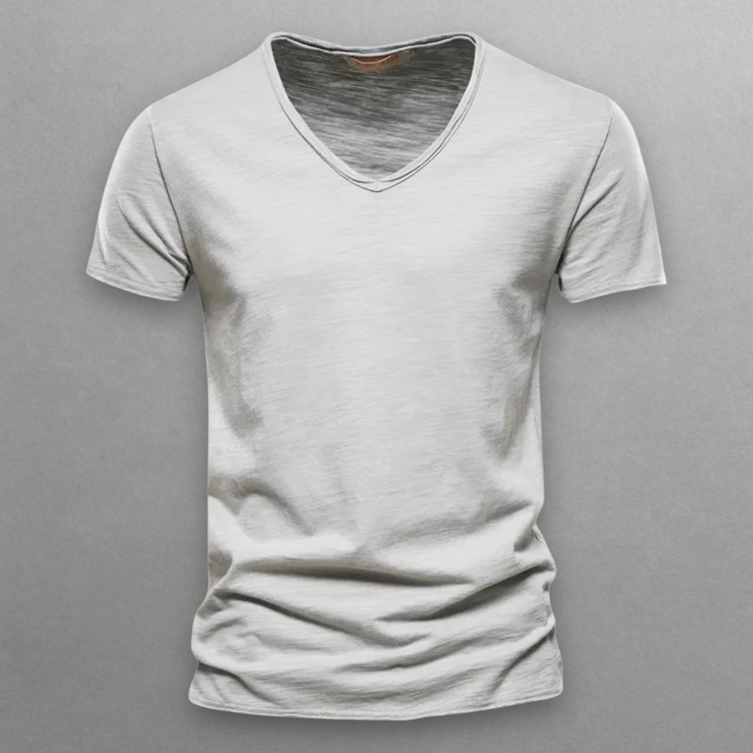 Enrico | V-neck Cotton T-Shirt
