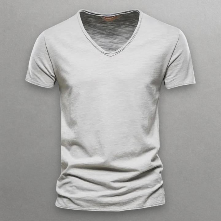 Enrico | V-neck Cotton T-Shirt