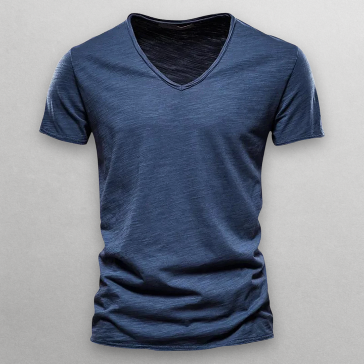 Enrico | V-neck Cotton T-Shirt