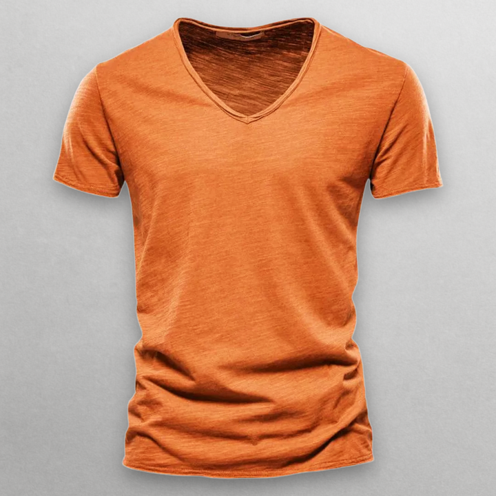 Enrico | V-neck Cotton T-Shirt
