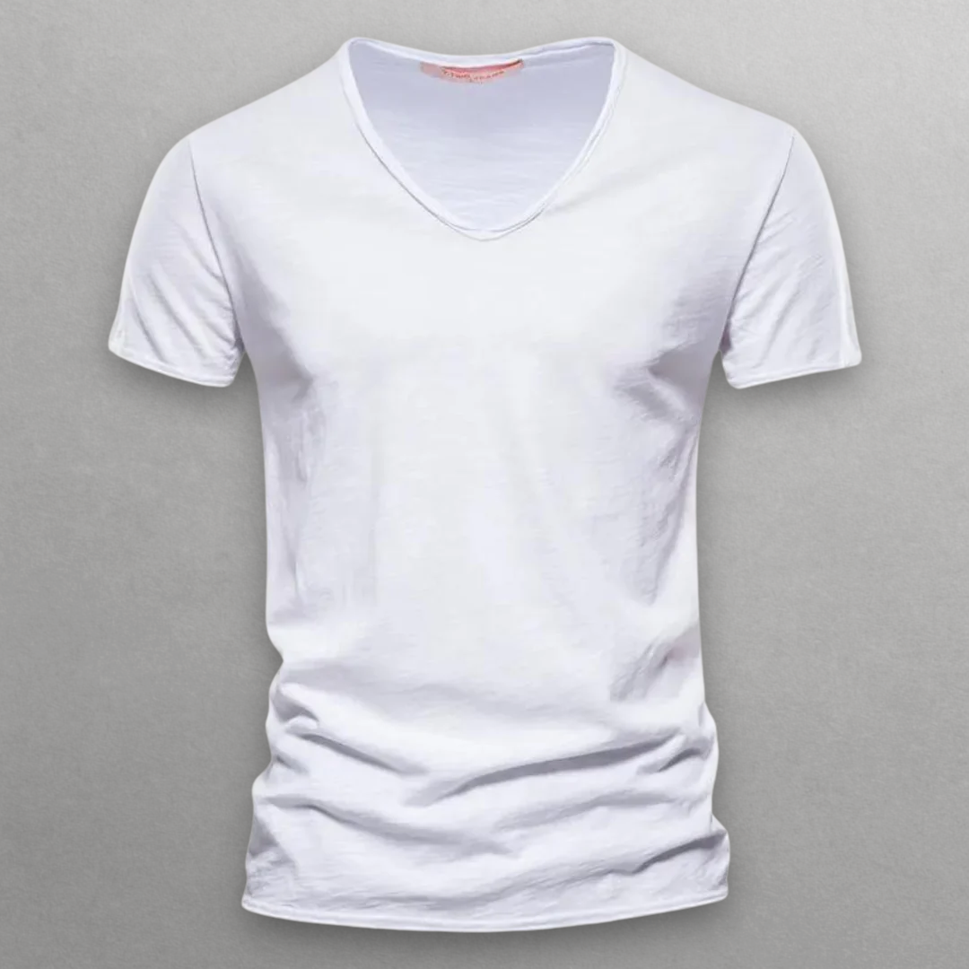 Enrico | V-neck Cotton T-Shirt