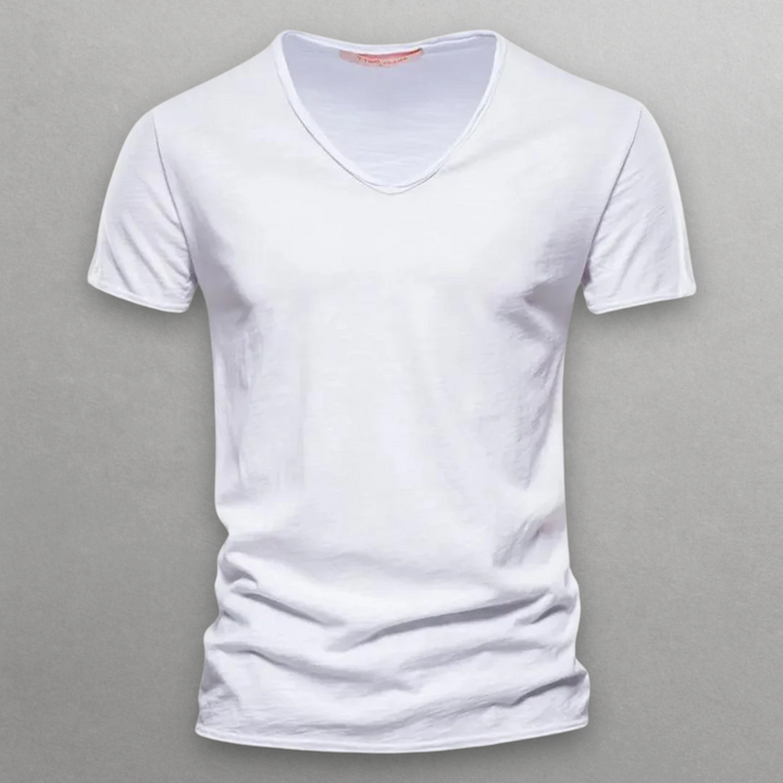 Enrico | V-neck Cotton T-Shirt