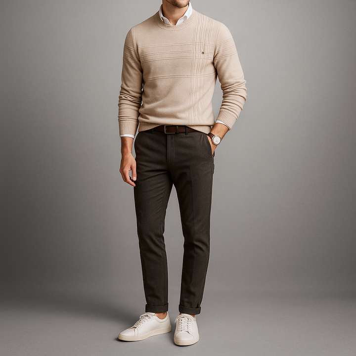 Matteo | Sullivan Grid-Knit Cotton Sweater