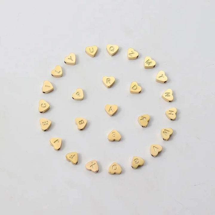 Adjustable Heart Initial Bracelet