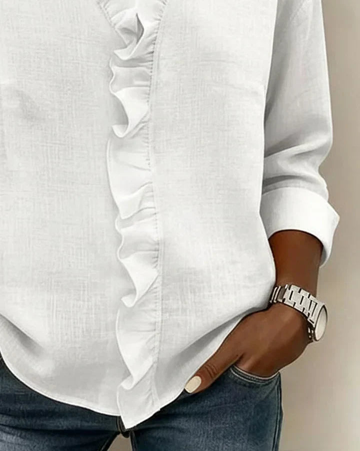 Rosalie | Ruffle V-Neck Sleeve Blouse