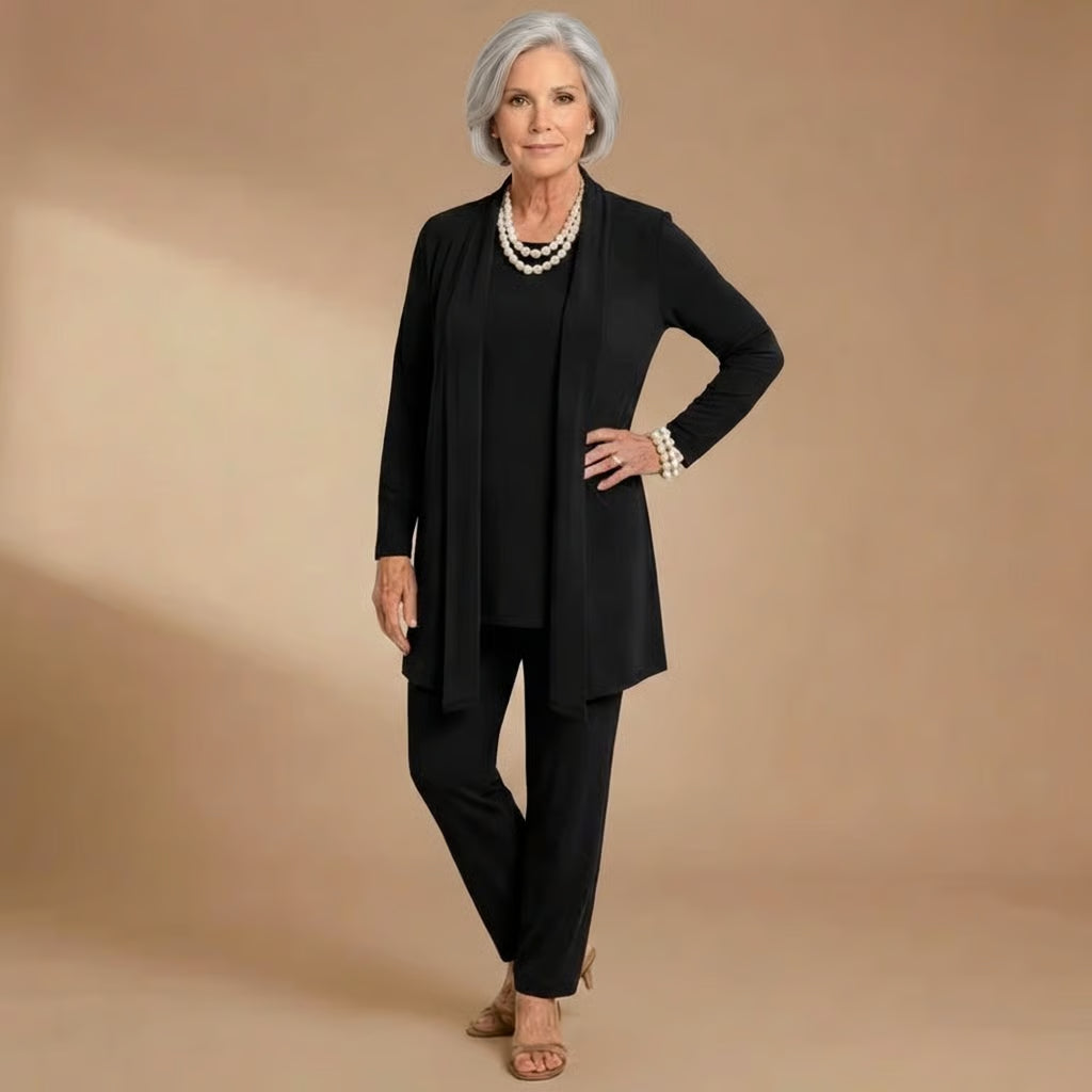 Maria | Cardigan, Top & Pants Set