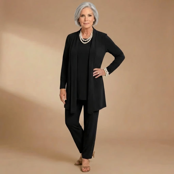 Maria | Cardigan, Top & Pants Set