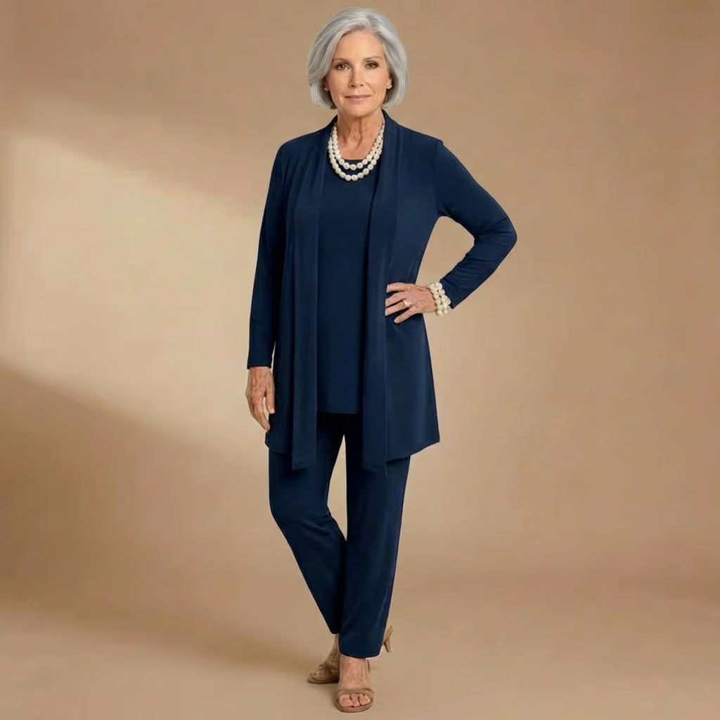 Maria | Cardigan, Top & Pants Set