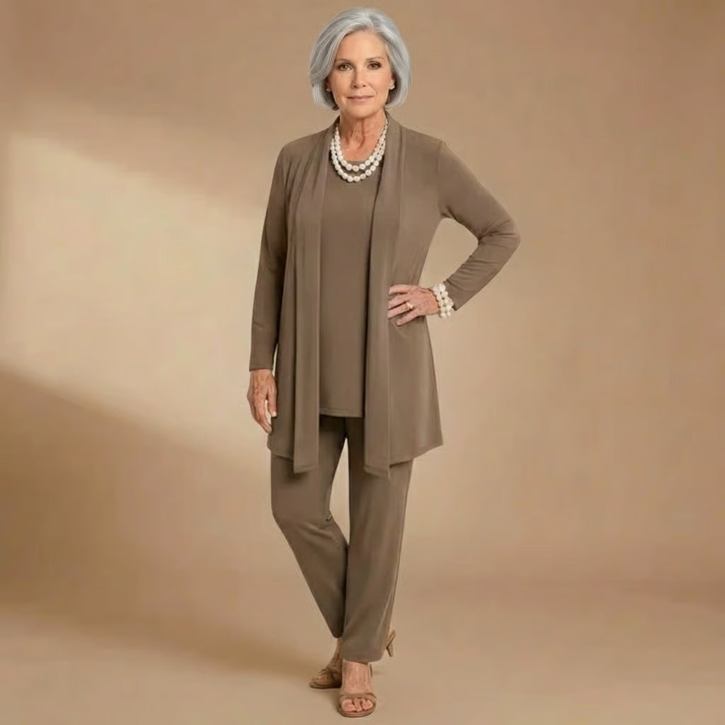 Maria | Cardigan, Top & Pants Set