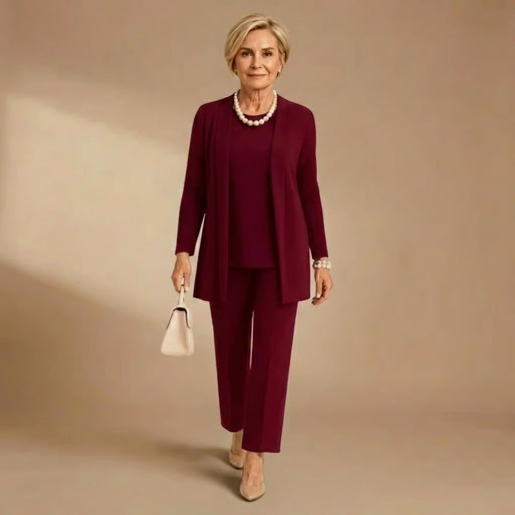 Wendy | Cardigan, Top & Trousers Set