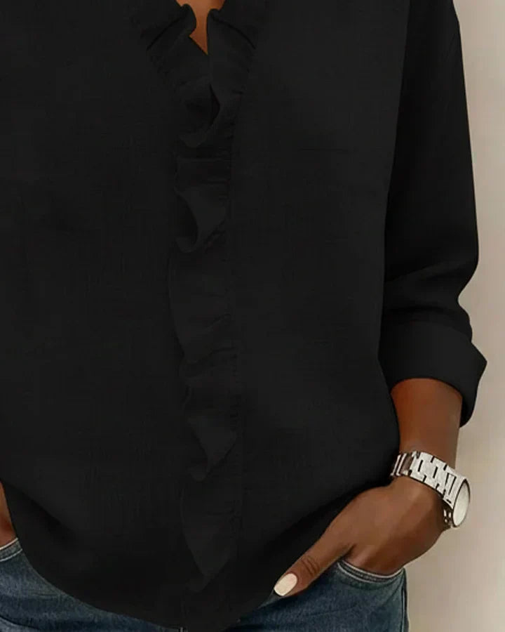 Rosalie | Ruffle V-Neck Sleeve Blouse