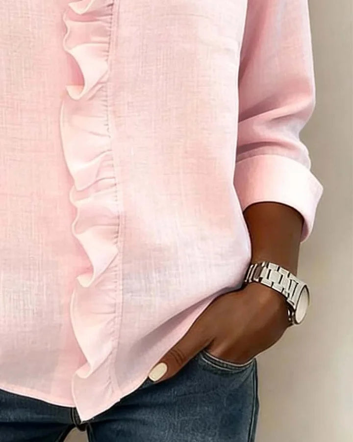 Rosalie | Ruffle V-Neck Sleeve Blouse