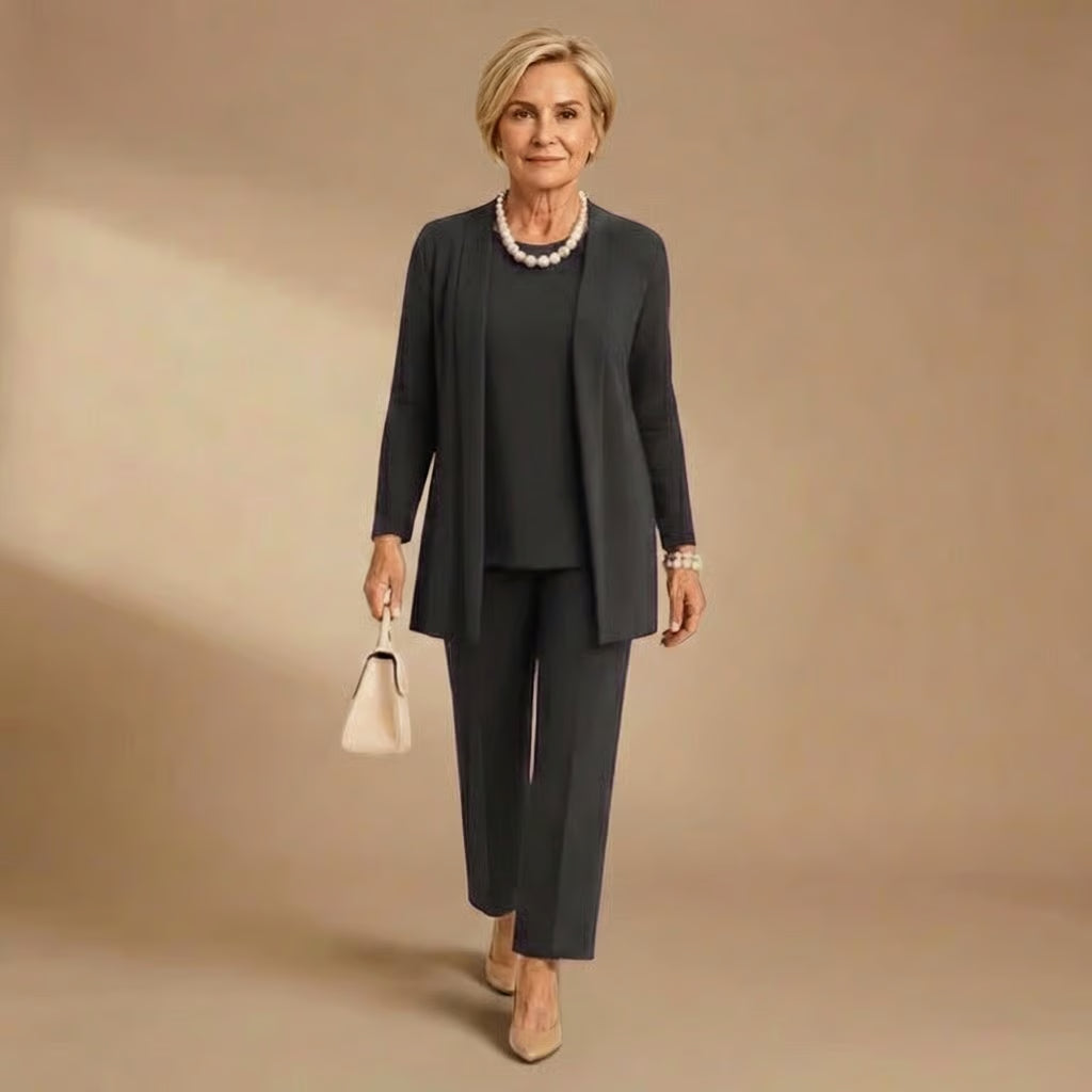 Wendy | Cardigan, Top & Trousers Set