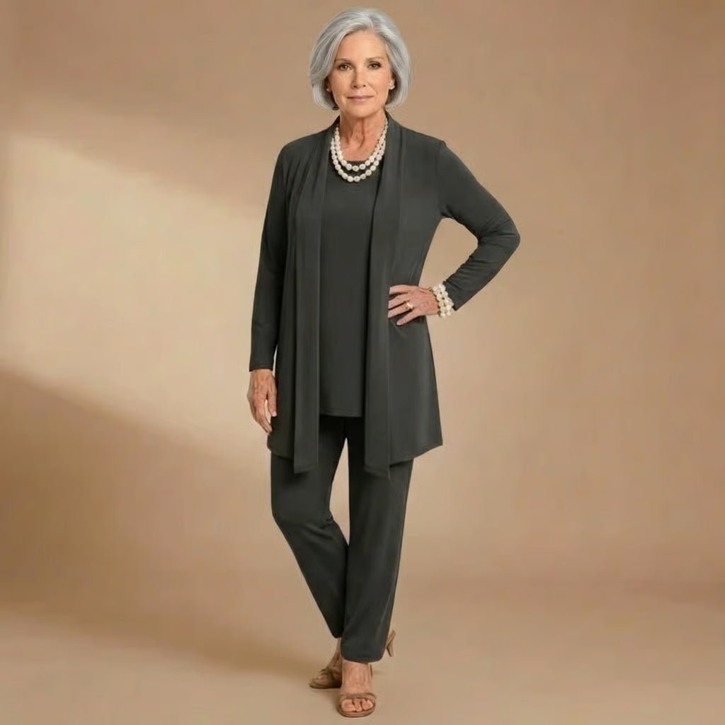 Maria | Cardigan, Top & Pants Set