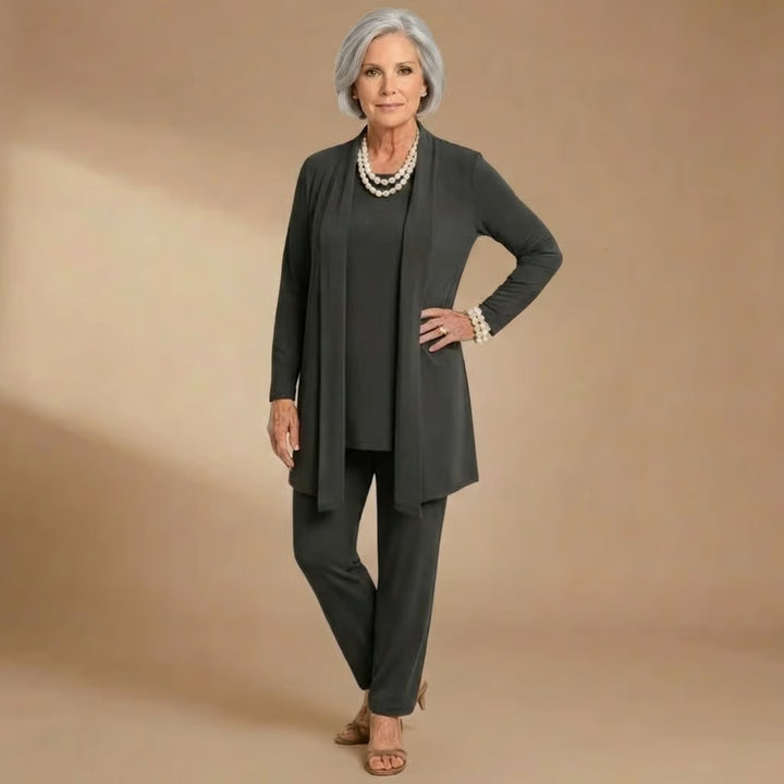 Maria | Cardigan, Top & Pants Set