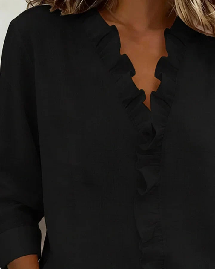 Rosalie | Ruffle V-Neck Sleeve Blouse