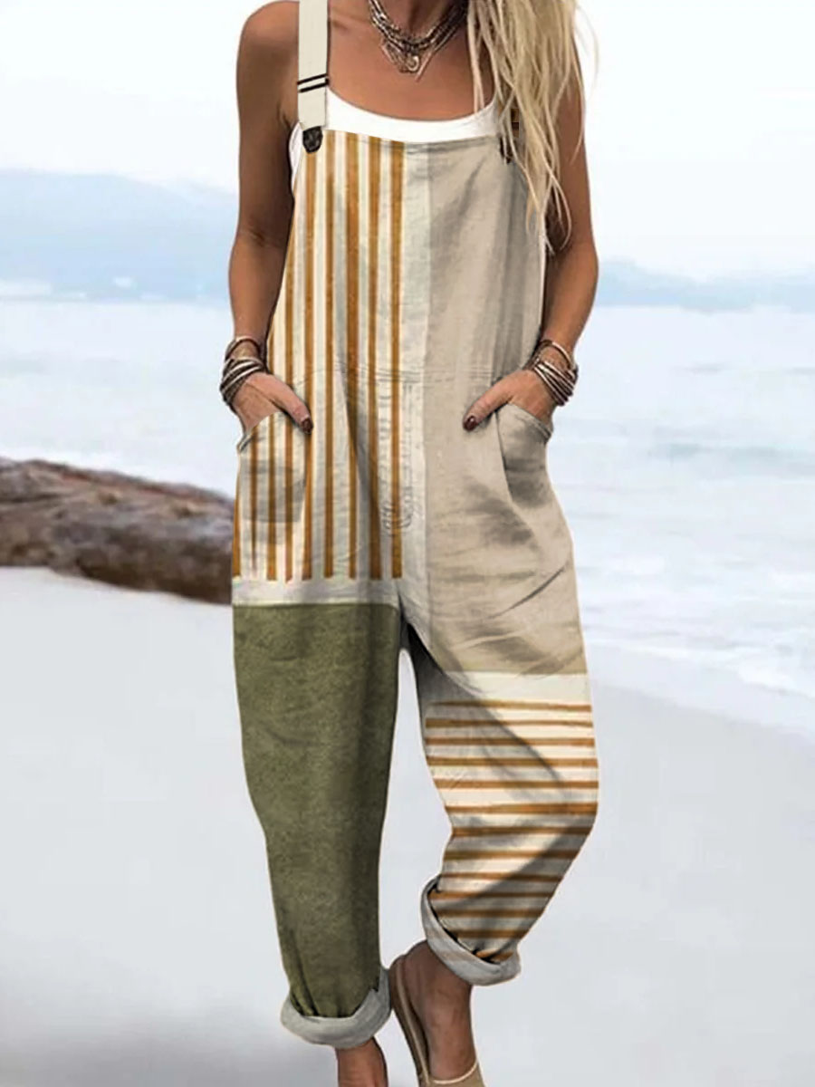 Donna | Calm Horizon Stripe Jumpsuit