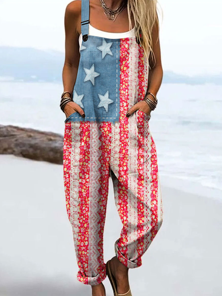 Ava | Star Stripe Jumpsuit