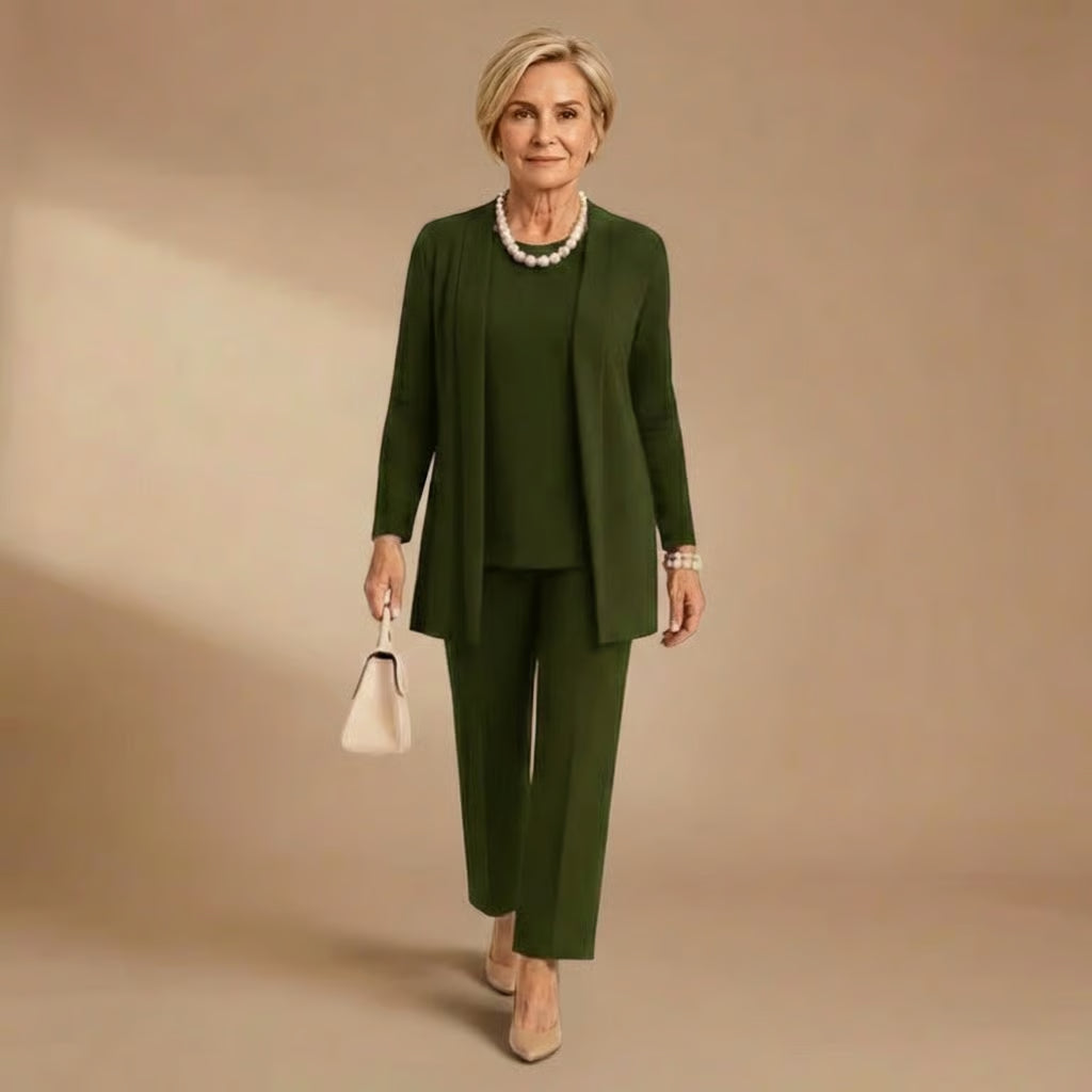 Wendy | Cardigan, Top & Trousers Set