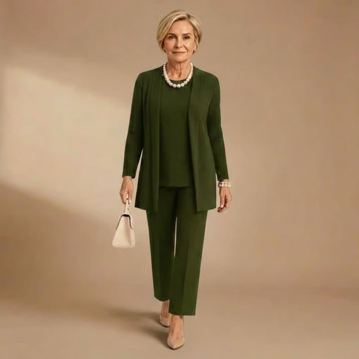 Wendy | Cardigan, Top & Trousers Set