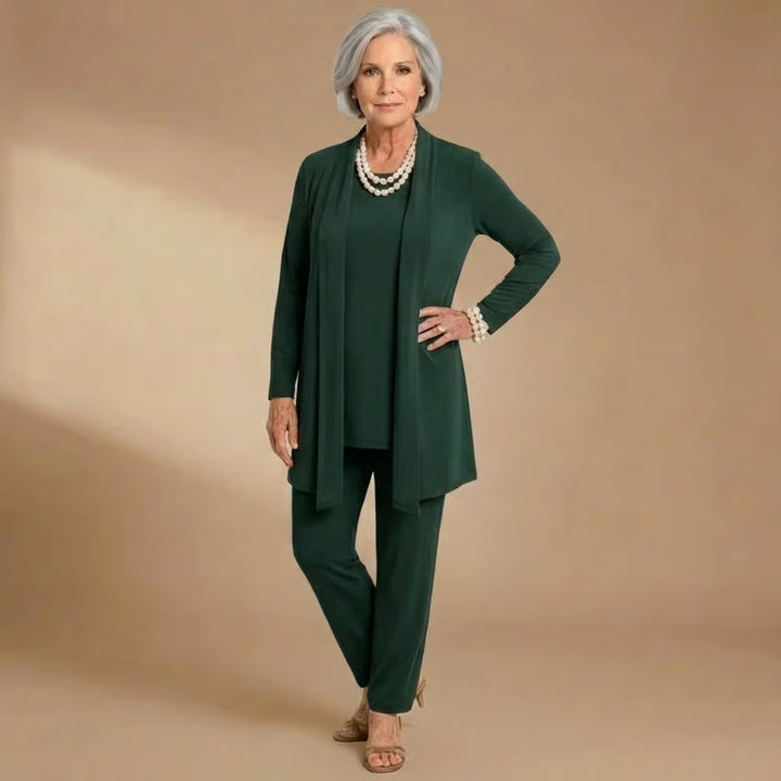 Maria | Cardigan, Top & Pants Set