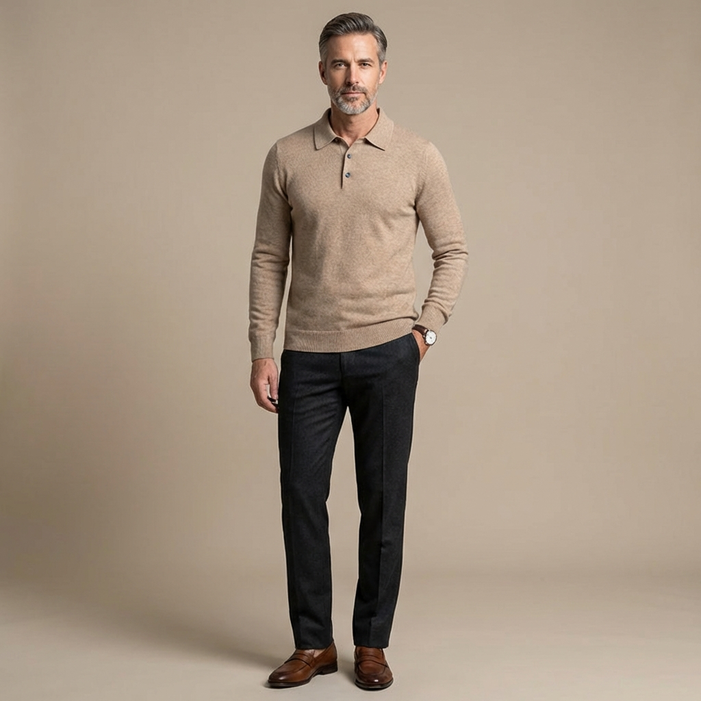 Marcello | Softknit Polo for Elevated Winter Style