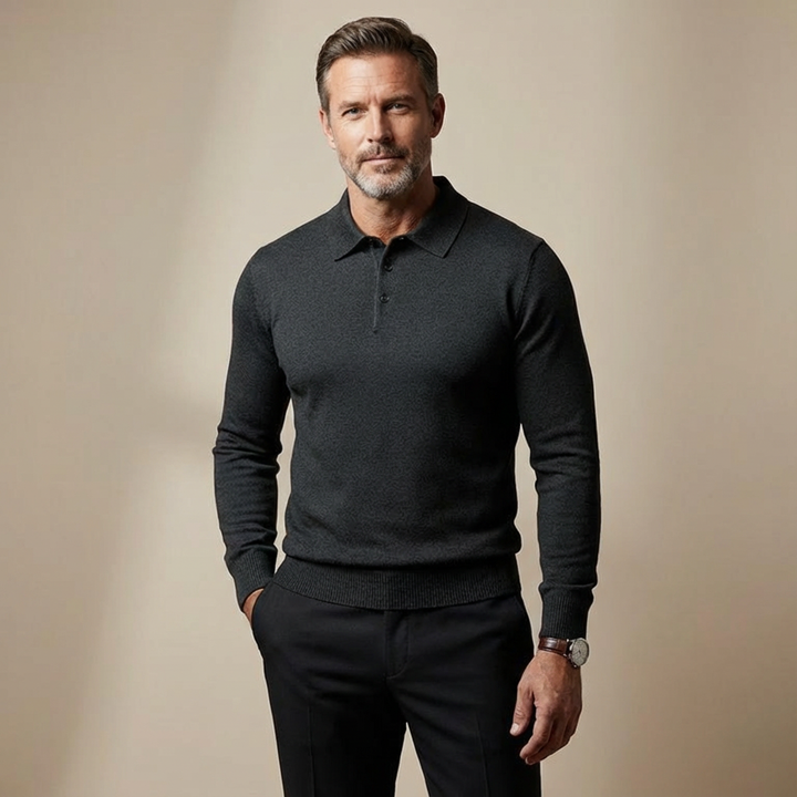 Marcello | Softknit Polo for Elevated Winter Style