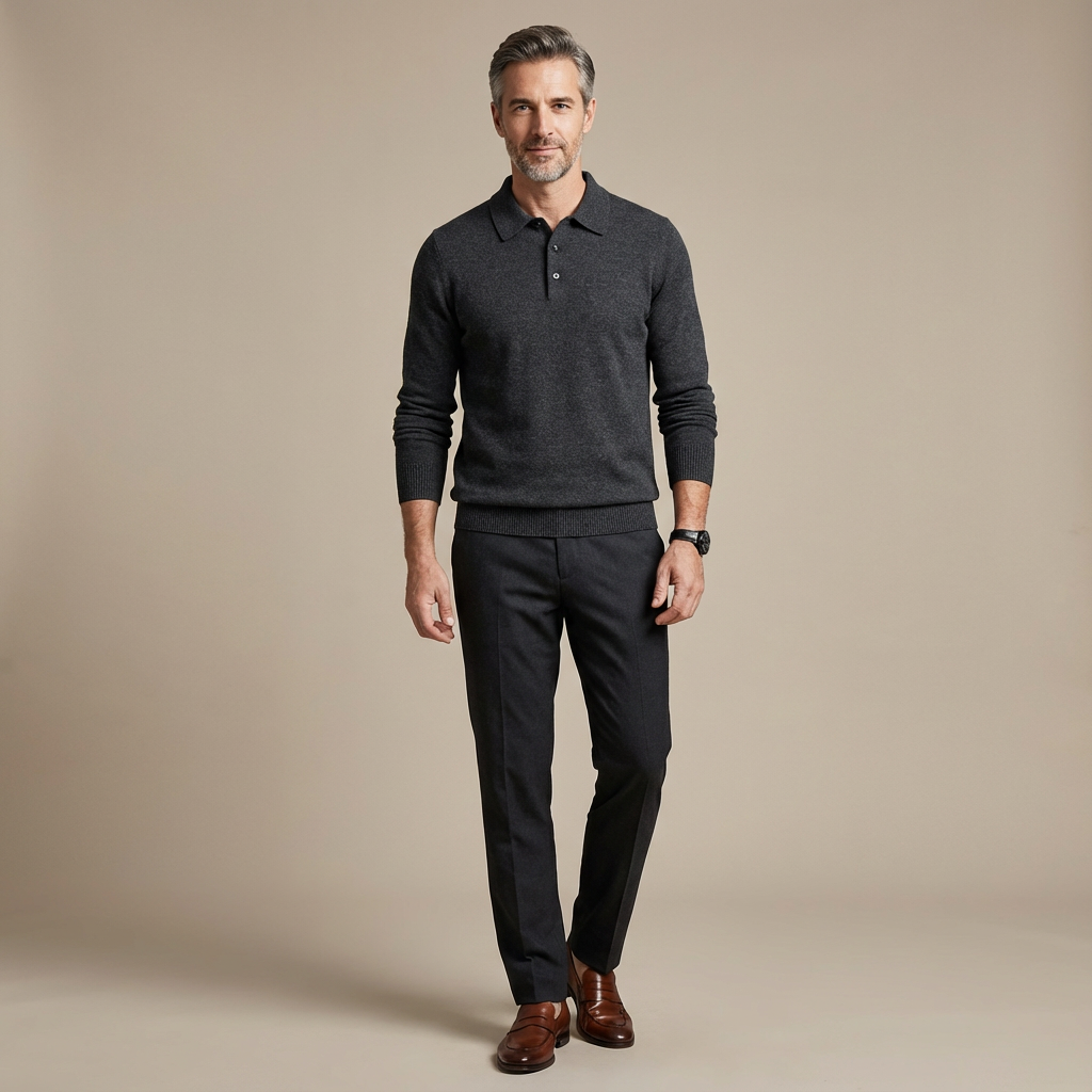 Marcello | Softknit Polo for Elevated Winter Style
