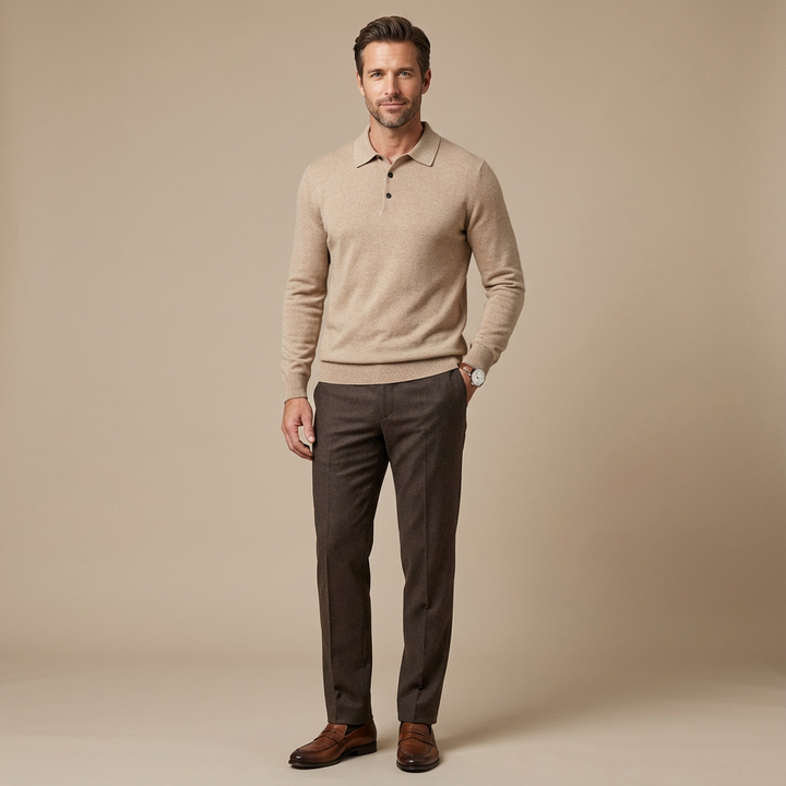 Marcello | Softknit Polo for Elevated Winter Style