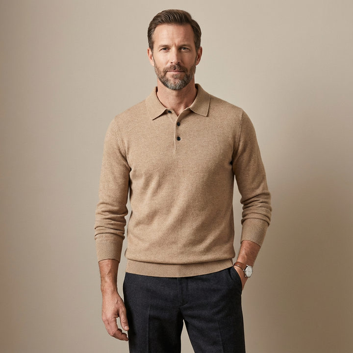 Marcello | Softknit Polo for Elevated Winter Style