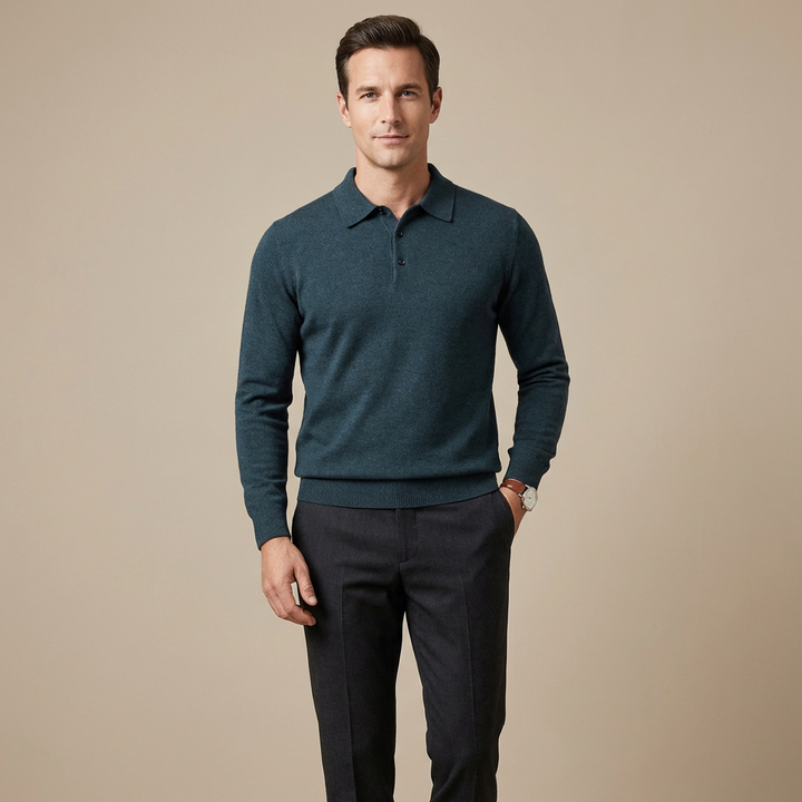 Marcello | Softknit Polo for Elevated Winter Style