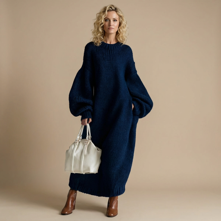 Elara Effortless Long Dress with Modern Volume