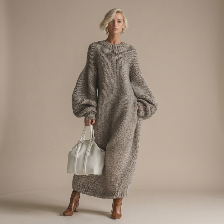 Elara Effortless Long Dress with Modern Volume