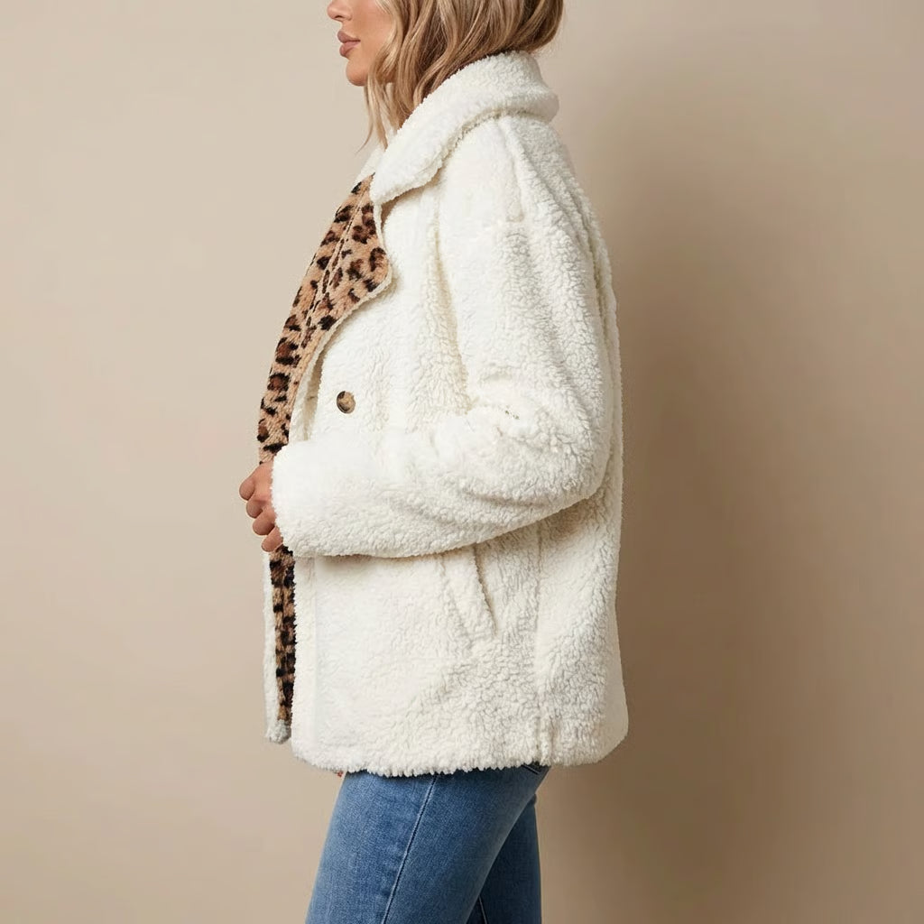 Cool Form | Leopard Accent Winter Coat