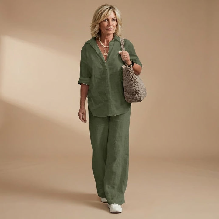 Karen | Elegant 2-Piece Linen Set