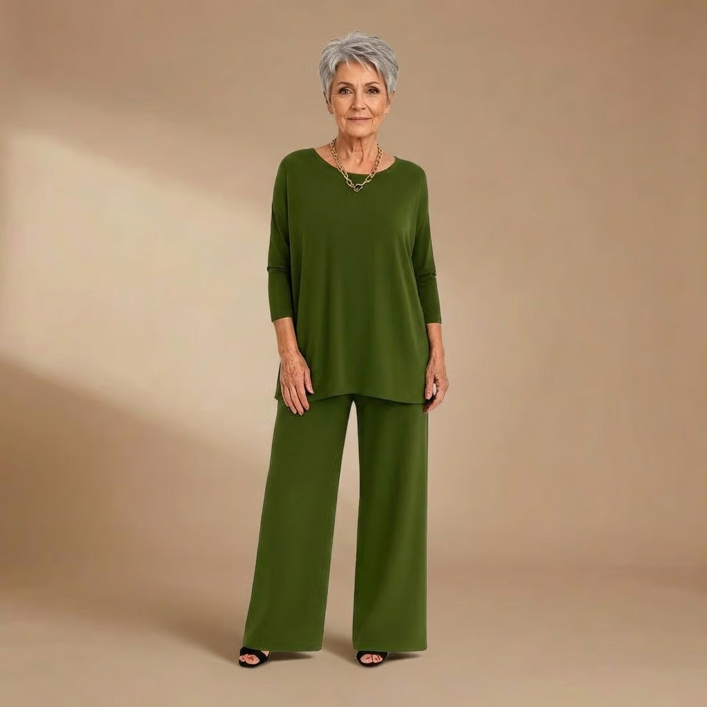 Nancy | Knit Top & Pants Set