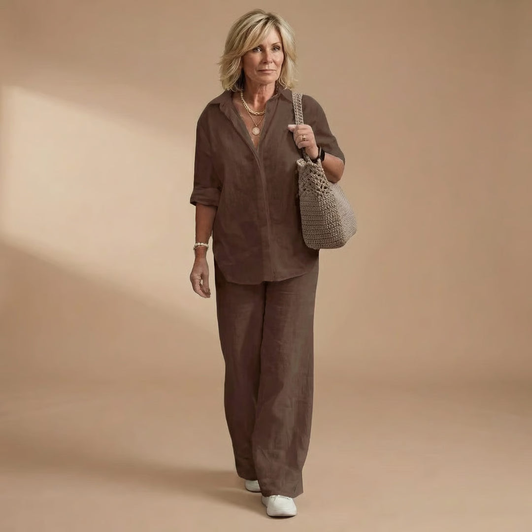 Karen | Elegant 2-Piece Linen Set