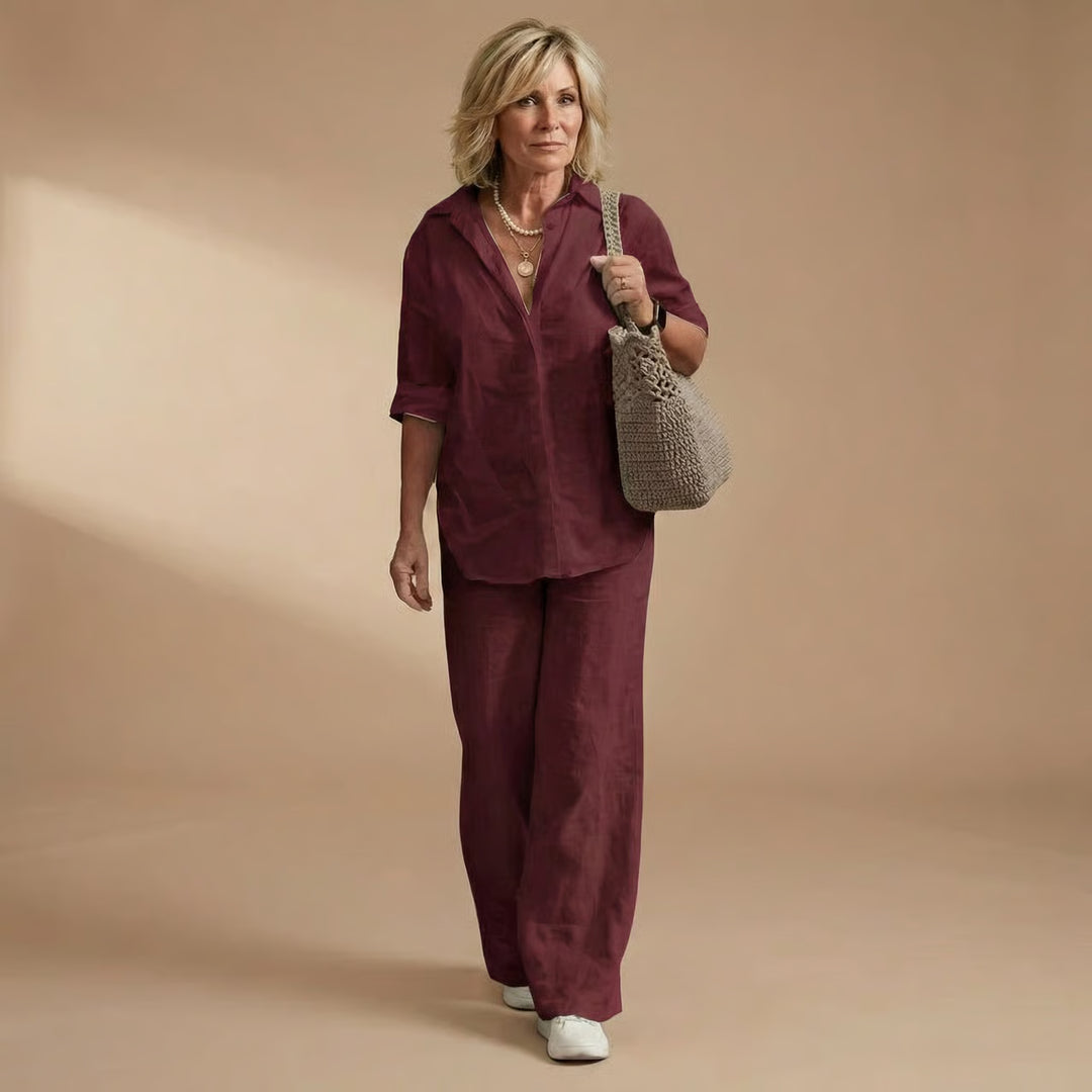 Karen | Elegant 2-Piece Linen Set